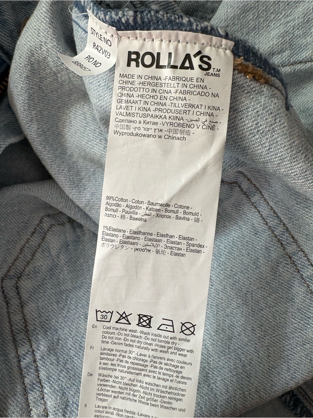 Rolla’s Sailor Romper in Luna Light Blue Vintage Denim Size Medium - Picture 12 of 14
